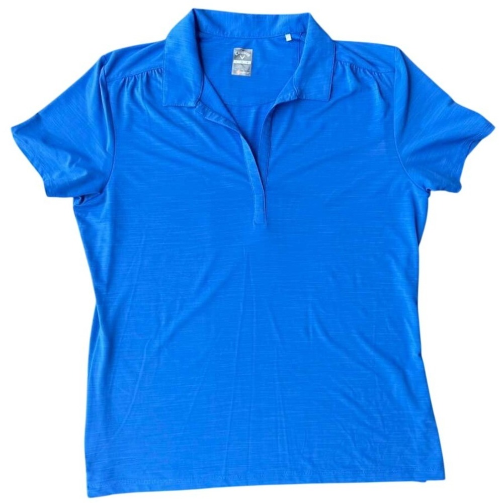 Callaway Womens Opti-Dri Golf Polo Shirt Short Sleeve Royal Blue Size Large